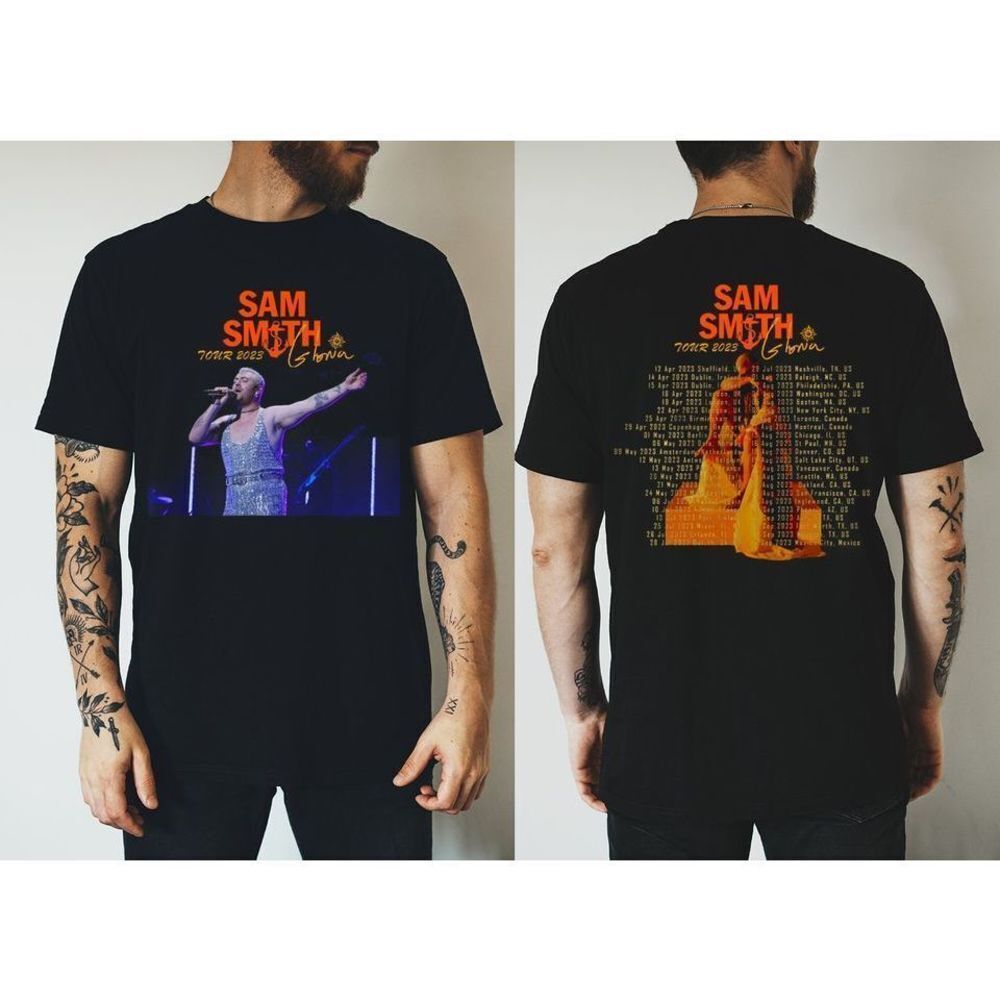 Sam Smith Gloria World Tour Pop Fan Gift Graphic 2 Sided T-Shirt